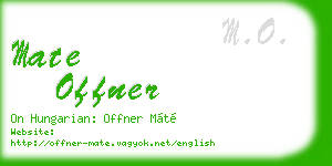 mate offner business card