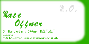 mate offner business card